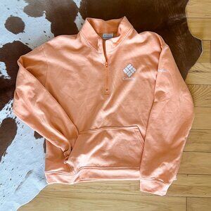 Columbia Women’s Quarter Zip Pullover Peach Size Large